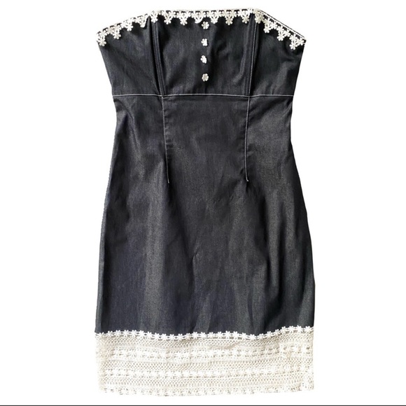MODA INTERNATIONAL denim strapless dress - Picture 1 of 6